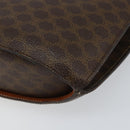 CELINE Macadam Canvas Shoulder Bag PVC Leather Brown Gold Auth 155469-10