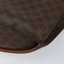 CELINE Macadam Canvas Shoulder Bag PVC Leather Brown Gold Auth 155469-12