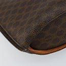 CELINE Macadam Canvas Shoulder Bag PVC Leather Brown Gold Auth 155469-13