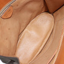 CELINE Macadam Canvas Shoulder Bag PVC Leather Brown Gold Auth 155469-16