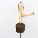 CELINE Macadam Canvas Shoulder Bag PVC Leather Brown Gold Auth 155469-23