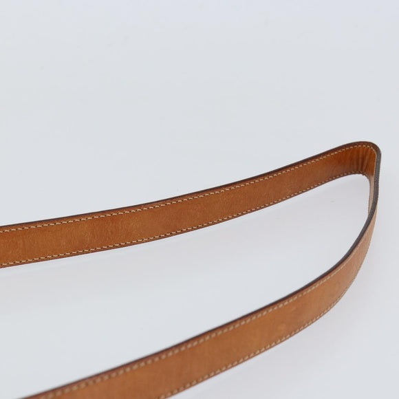 CELINE Macadam Canvas Shoulder Bag PVC Leather Brown Gold Auth 155469