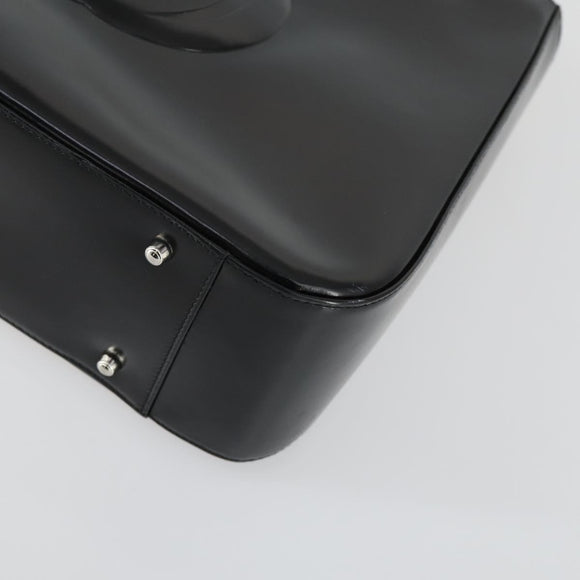 GUCCI Hand Bag Patent leather 2way Black Silver 000 2058 0504 5 Auth 155470