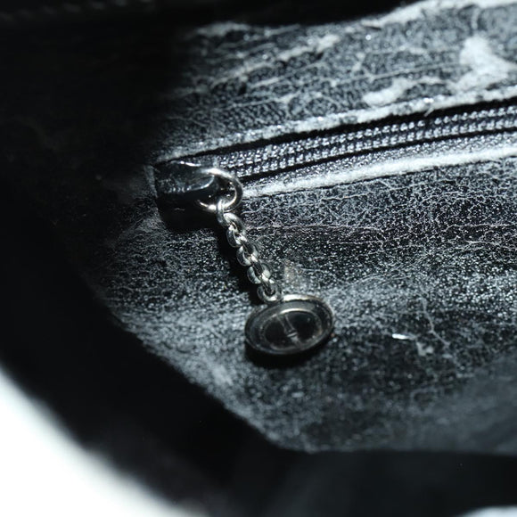 GUCCI Hand Bag Patent leather 2way Black Silver 000 2058 0504 5 Auth 155470