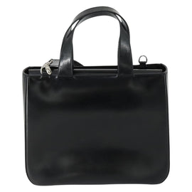 GUCCI Hand Bag Patent leather 2way Black Silver 000 2058 0504 5 Auth 155470 - 0