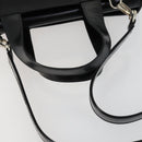 GUCCI Hand Bag Patent leather 2way Black Silver 000 2058 0504 5 Auth 155470-8
