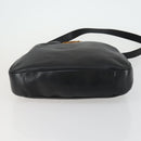 GUCCI Bamboo Shoulder Bag Leather 2way Black Gold 001 1577 Auth 155471-11
