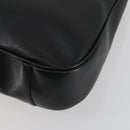 GUCCI Bamboo Shoulder Bag Leather 2way Black Gold 001 1577 Auth 155471-14