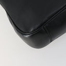 GUCCI Bamboo Shoulder Bag Leather 2way Black Gold 001 1577 Auth 155471-15