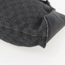 GUCCI GG Canvas Hand Bag Black 76554 Auth 155472-10