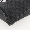 GUCCI GG Canvas Hand Bag Black 76554 Auth 155472-17