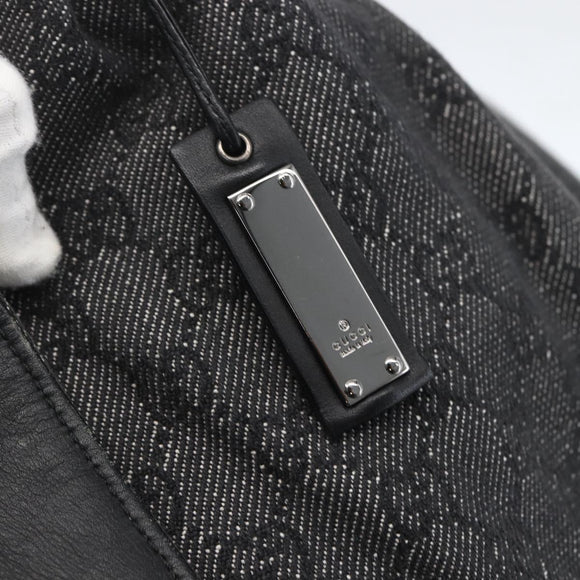 GUCCI GG Canvas Hand Bag Black 76554 Auth 155472