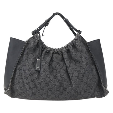 GUCCI GG Canvas Hand Bag Black 76554 Auth 155472 - 0