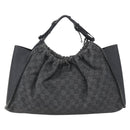 GUCCI GG Canvas Hand Bag Black 76554 Auth 155472-2