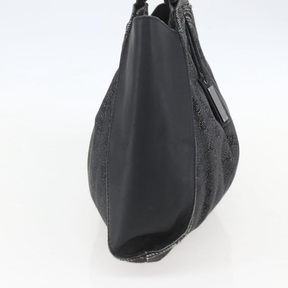 GUCCI GG Canvas Hand Bag Black 76554 Auth 155472