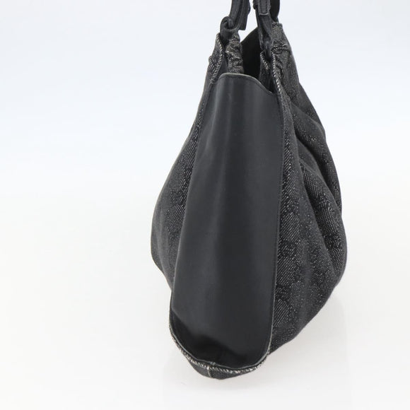 GUCCI GG Canvas Hand Bag Black 76554 Auth 155472