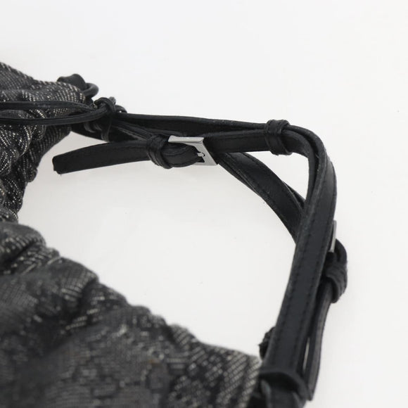 GUCCI GG Canvas Hand Bag Black 76554 Auth 155472