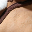 LOEWE Anagram Shoulder Bag Suede Beige Gold Auth 155473-11