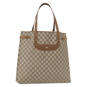 GUCCI GG Supreme Tote Bag PVC Beige Gold 39 02 061 Auth 155474