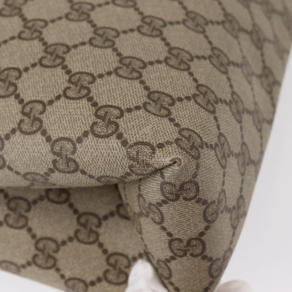 GUCCI GG Supreme Tote Bag PVC Beige Gold 39 02 061 Auth 155474