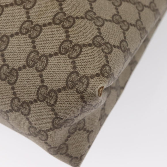 GUCCI GG Supreme Tote Bag PVC Beige Gold 39 02 061 Auth 155474