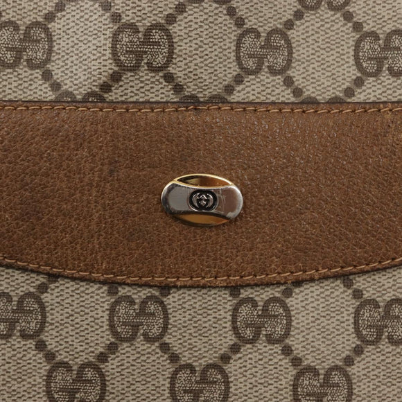 GUCCI GG Supreme Tote Bag PVC Beige Gold 39 02 061 Auth 155474