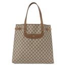GUCCI GG Supreme Tote Bag PVC Beige Gold 39 02 061 Auth 155474-2
