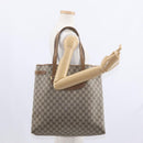 GUCCI GG Supreme Tote Bag PVC Beige Gold 39 02 061 Auth 155474-21