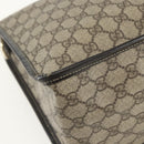 GUCCI GG Supreme Hand Bag PVC Beige Gold 190259 Auth 155475-14