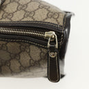 GUCCI GG Supreme Hand Bag PVC Beige Gold 190259 Auth 155475-10