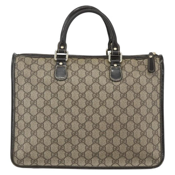 GUCCI GG Supreme Hand Bag PVC Beige Gold 190259 Auth 155475 - 0