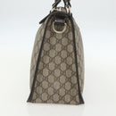 GUCCI GG Supreme Hand Bag PVC Beige Gold 190259 Auth 155475-3
