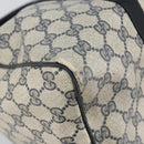 GUCCI GG Supreme Sherry Line Hand Bag PVC Navy Gold 20 001 302 Auth 155476-11