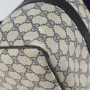 GUCCI GG Supreme Sherry Line Hand Bag PVC Navy Gold 20 001 302 Auth 155476-13