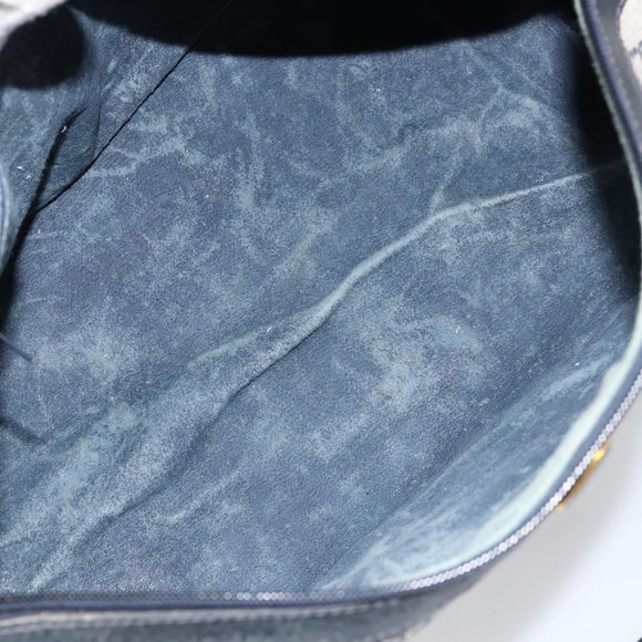 GUCCI GG Supreme Sherry Line Hand Bag PVC Navy Gold 20 001 302 Auth 155476