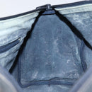 GUCCI GG Supreme Sherry Line Hand Bag PVC Navy Gold 20 001 302 Auth 155476-18