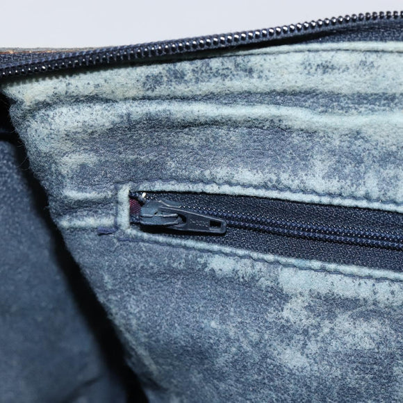 GUCCI GG Supreme Sherry Line Hand Bag PVC Navy Gold 20 001 302 Auth 155476