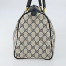 GUCCI GG Supreme Sherry Line Hand Bag PVC Navy Gold 20 001 302 Auth 155476-5