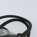 GUCCI GG Supreme Sherry Line Hand Bag PVC Navy Gold 20 001 302 Auth 155476-8