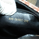 FENDI Pecan Canvas Boston Bag Black Brown gold Auth 155477-12