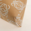 LOEWE Anagram Hand Bag Canvas Beige Gold Auth 155478V-16