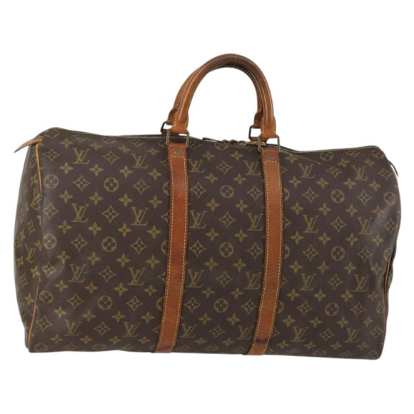 LOUIS VUITTON Monogram Keepall 50 Boston Bag M41426 LV Auth 155487