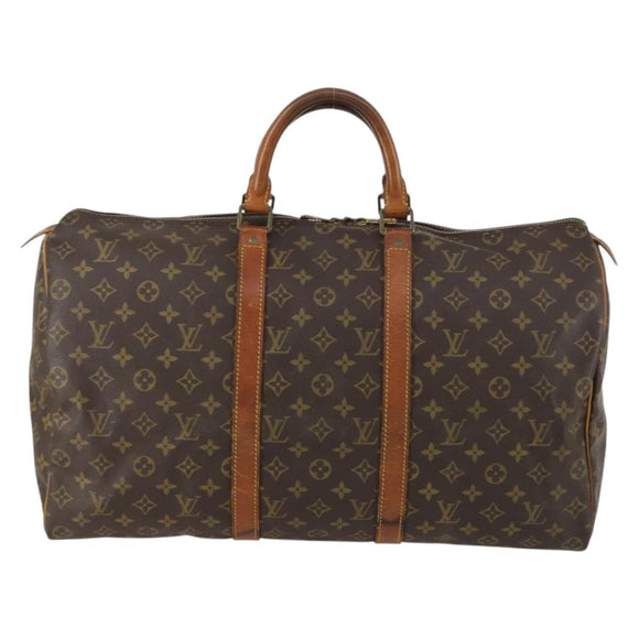 LOUIS VUITTON Monogram Keepall 50 Boston Bag M41426 LV Auth 155487