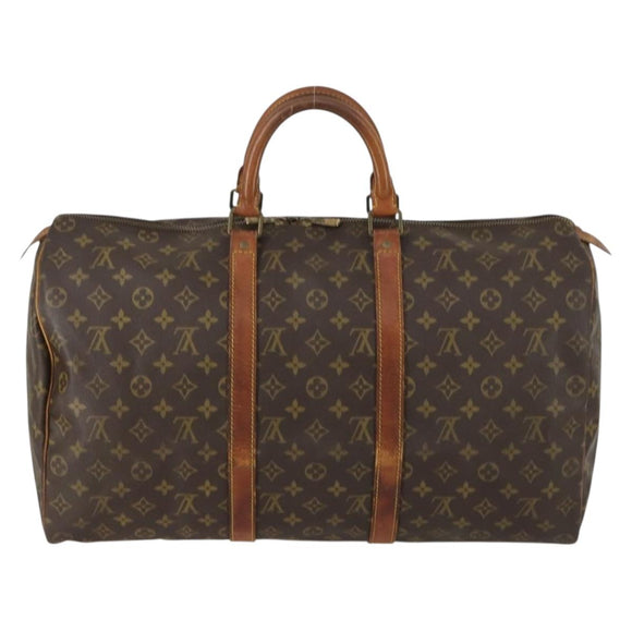 LOUIS VUITTON Monogram Keepall 50 Boston Bag M41426 LV Auth 155487