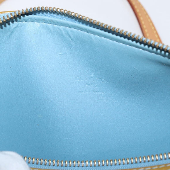 LOUIS VUITTON Monogram Vernis Bedford Hand Bag Baby Blue M91007 LV Auth 155493