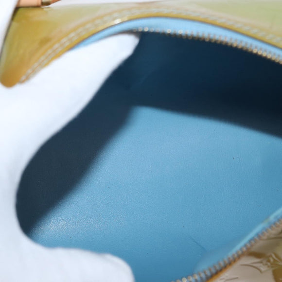 LOUIS VUITTON Monogram Vernis Bedford Hand Bag Baby Blue M91007 LV Auth 155493
