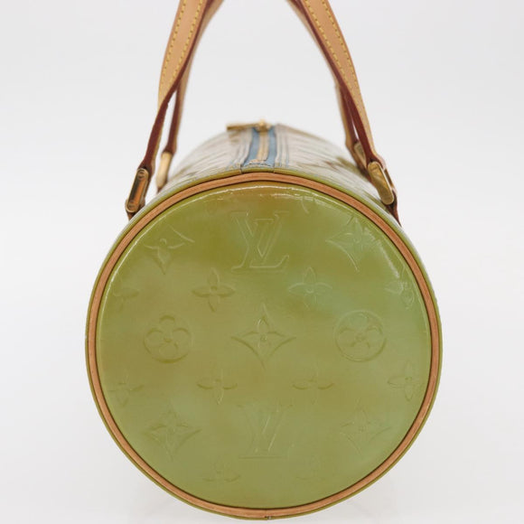 LOUIS VUITTON Monogram Vernis Bedford Hand Bag Baby Blue M91007 LV Auth 155493