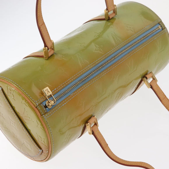 LOUIS VUITTON Monogram Vernis Bedford Hand Bag Baby Blue M91007 LV Auth 155493