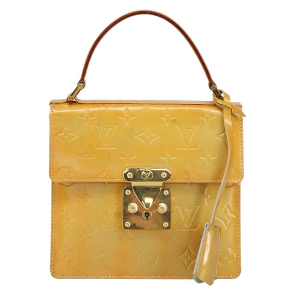 LOUIS VUITTON Monogram Vernis Spring street Hand Bag Gris M91029 LV Auth 155494