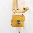 LOUIS VUITTON Monogram Vernis Spring street Hand Bag Gris M91029 LV Auth 155494-23